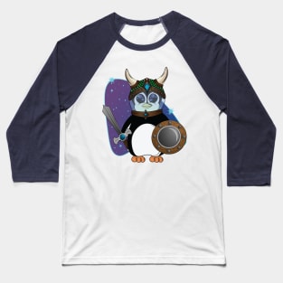 Viking Space Penguin Baseball T-Shirt